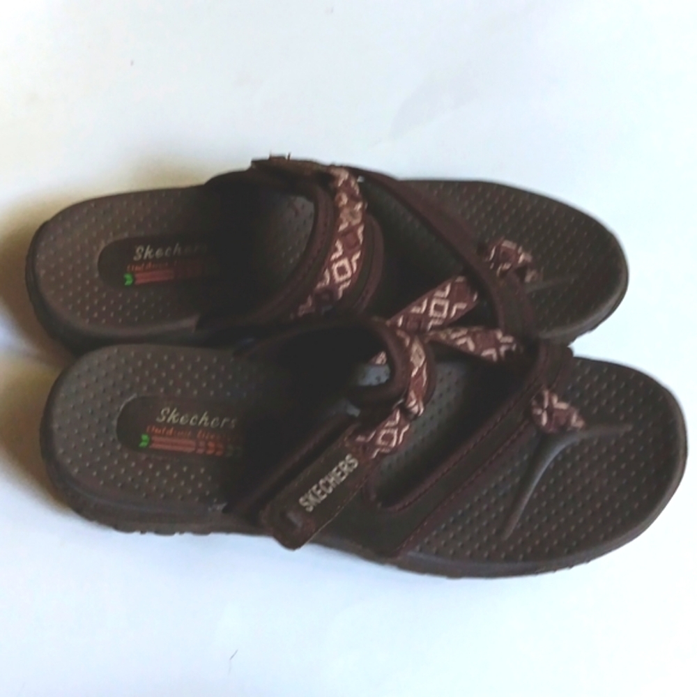 SKECHERS BROWN SANDALS SIZE 9 - Picture 2 of 4